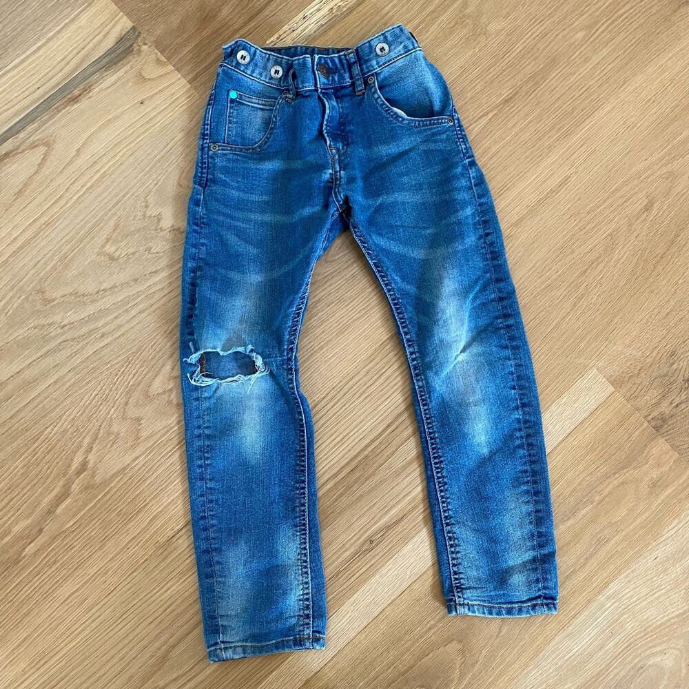 H&M Tapered, Distressed Jeans